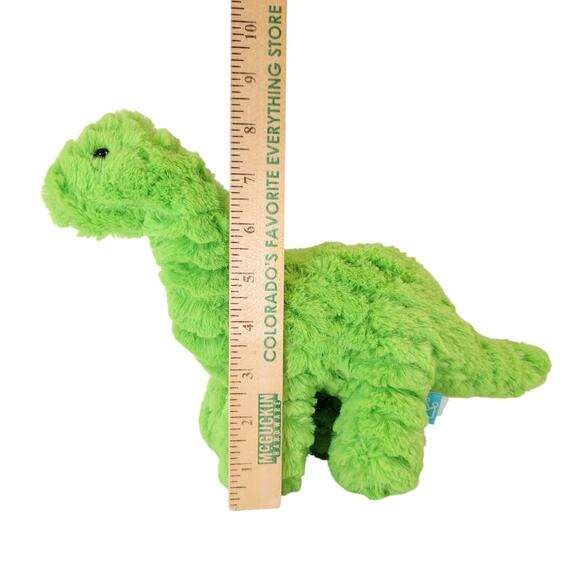 Manhattan Toy Green Brontosaurus Dinosaur Plush Stuffed Animal 10" Soft Toy - Picture 3 of 16